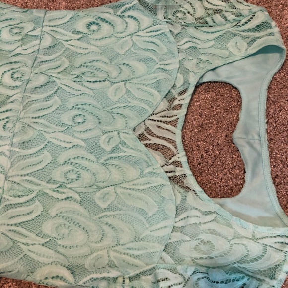 Mint lace dress - Picture 3 of 4